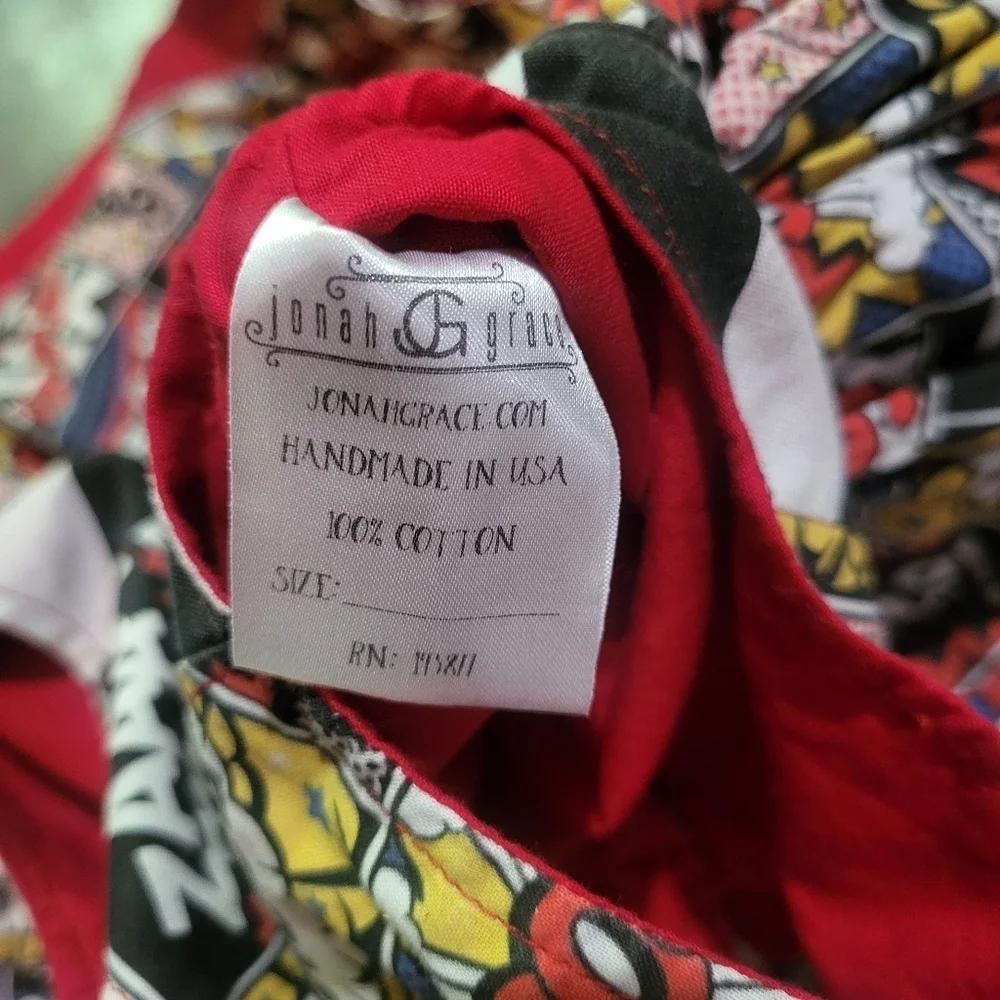 Handmade Jonah and Grace Comic Book Toddler Dress Size 2T